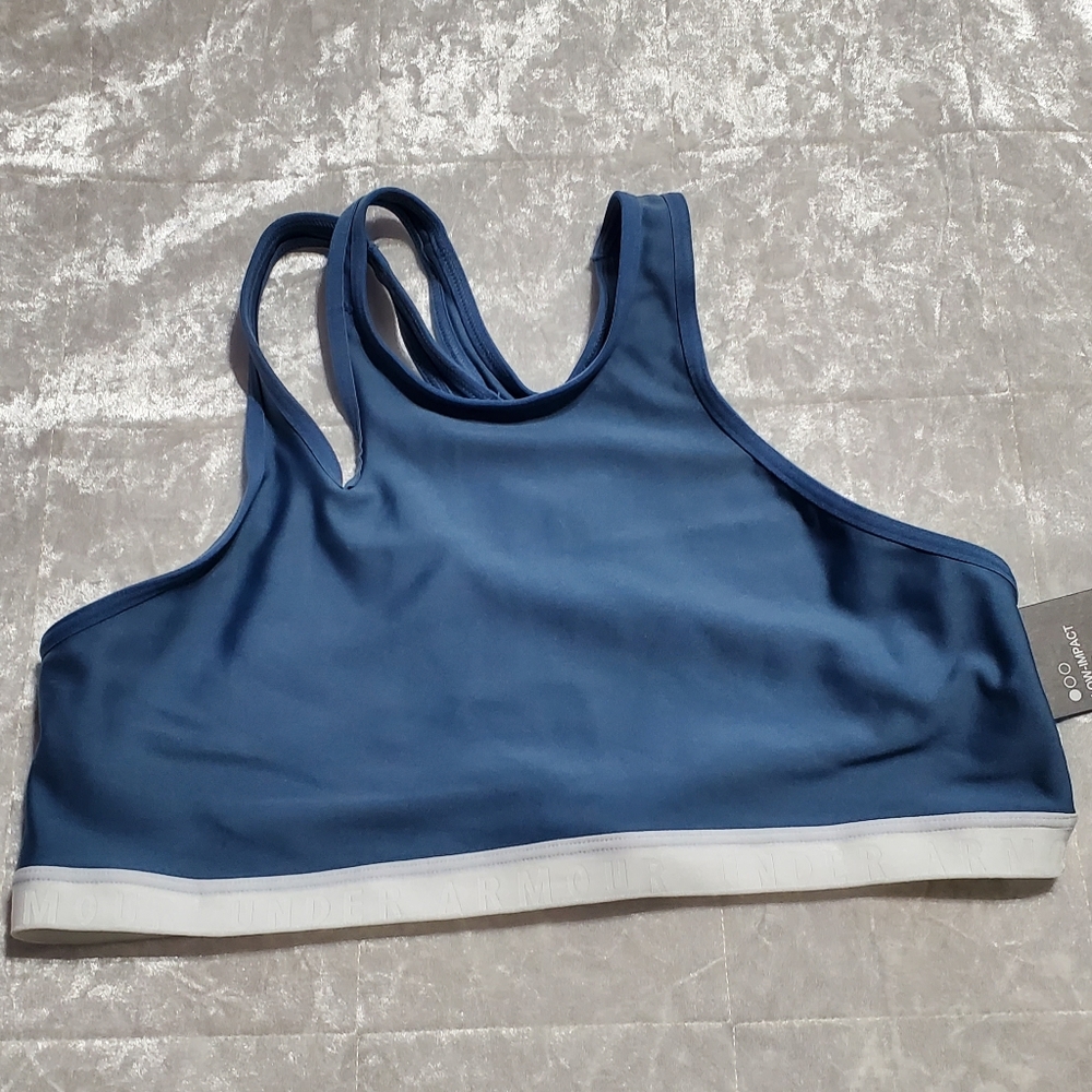 Under Armour Blue/White Razor Back Sports Bra